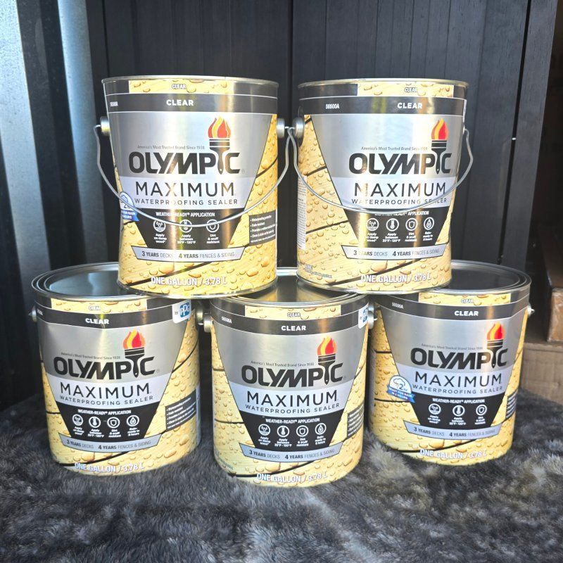 Olympic Maximum Waterproofing Sealer - Clear, 1 Gallon (5 Cans Available)