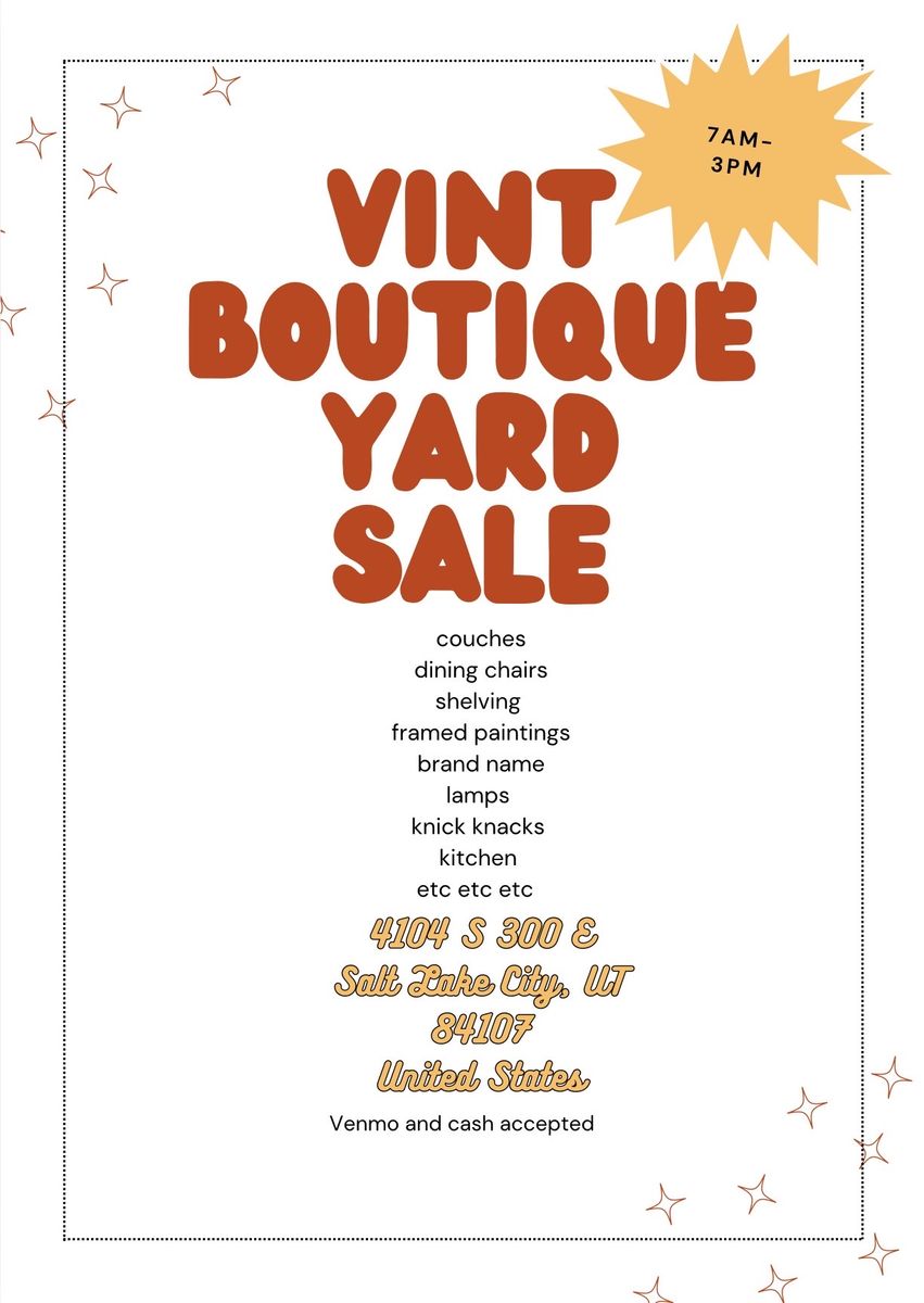 YARD SALE HAPPENING RIGHT NOW