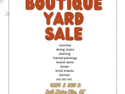 YARD SALE HAPPENING RIGHT NOW