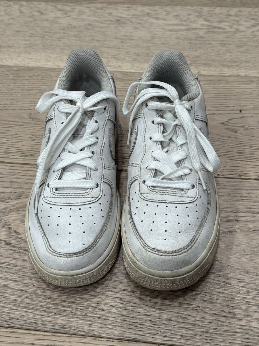 Nike Air Force 1 Low White Sneakers - Youth Size 4Y