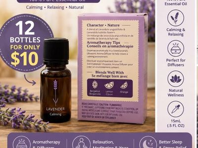 12 Lavender Essential Oils 15ml – New – $10 for the Lot