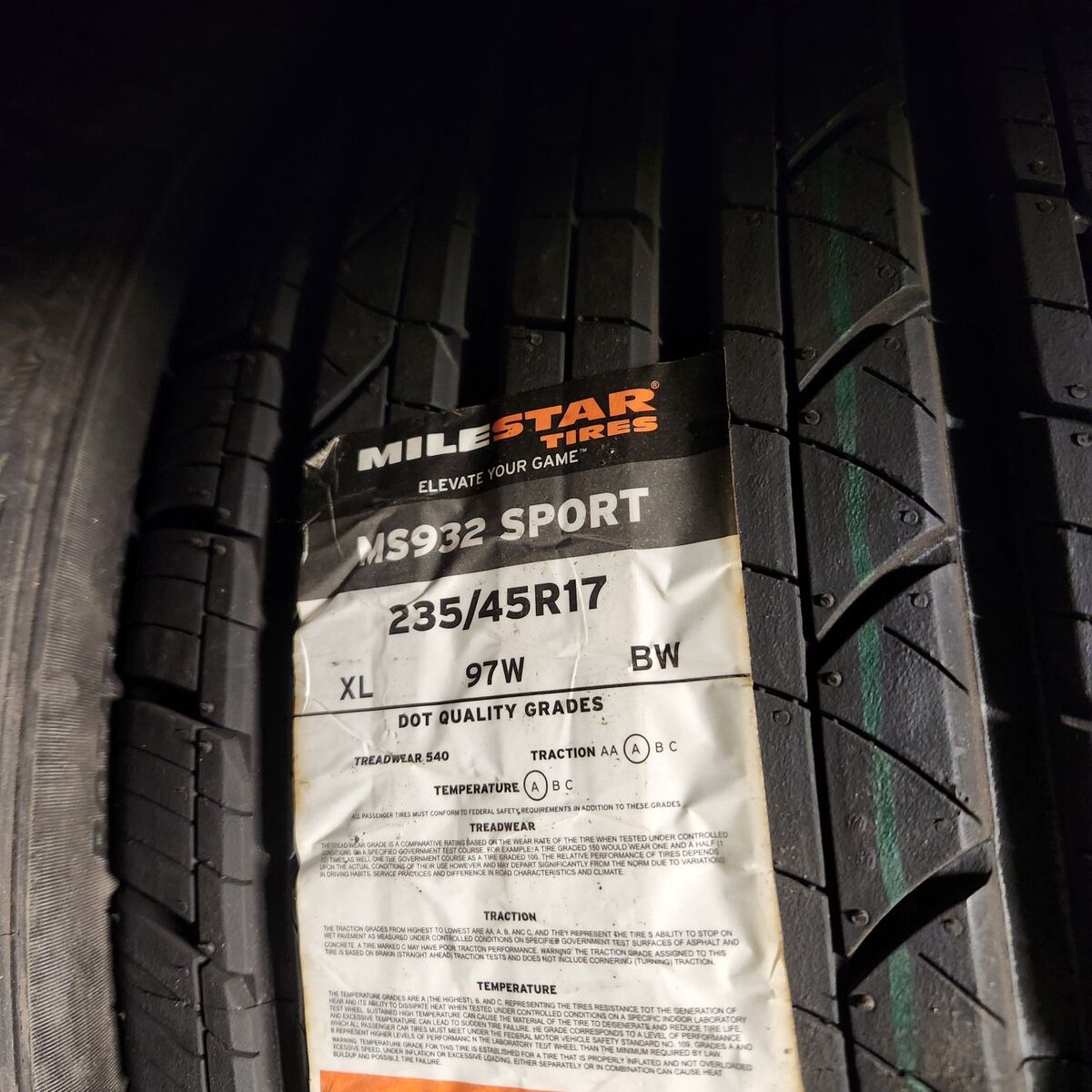 235/45r17 milestar ms932 sport