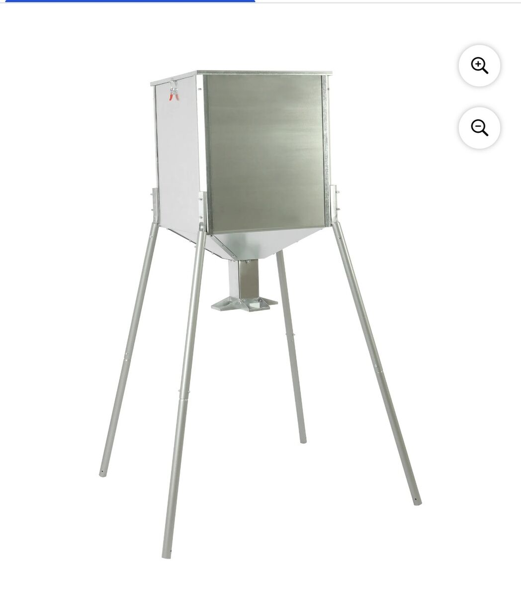 HECASA 450LB Capacity Big Game Gravity Deer Feeder Galvanized Steel Hunting