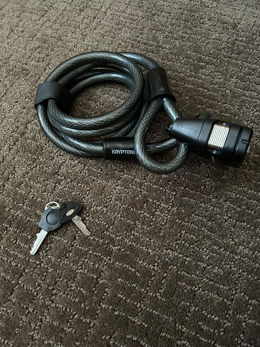 Kryptonite Bike Cable Lock with Keys - Used, Good Condition