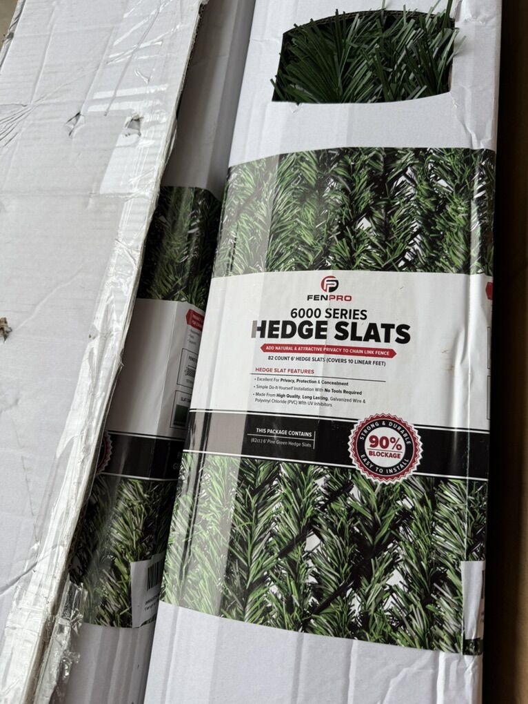New 6ft Hedge Fence Slats Green