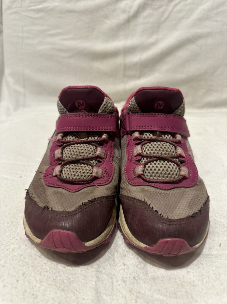 Merrell Youth 2 Taupe/maroon/pink Hiking Shoes