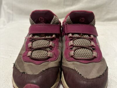 Merrell Youth 2 Taupe/maroon/pink Hiking Shoes