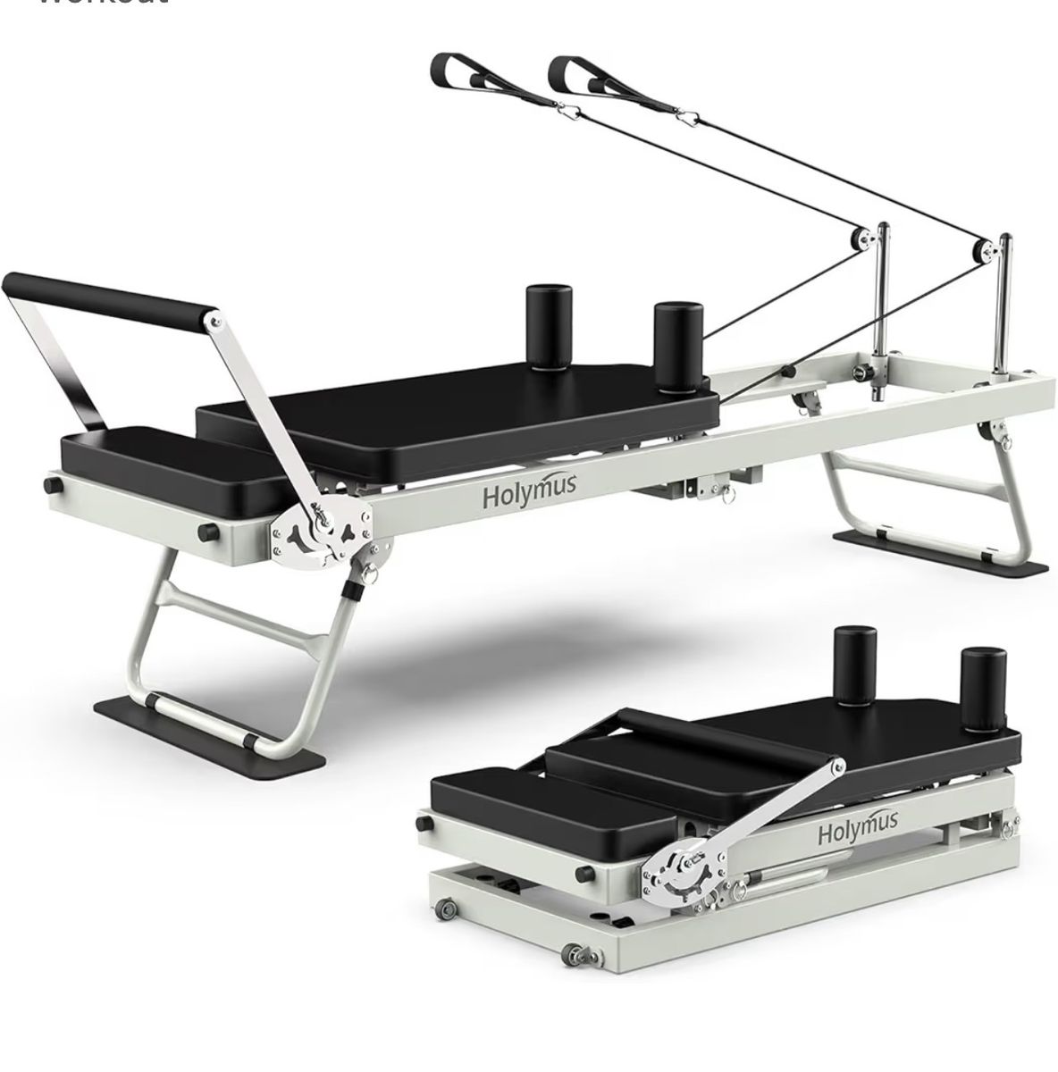 Holymuss Pro 75" Pilates Reformer Machine, Foldable Pilates Machine (up to 400lbs)