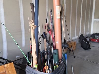 fishing poles .arrows.