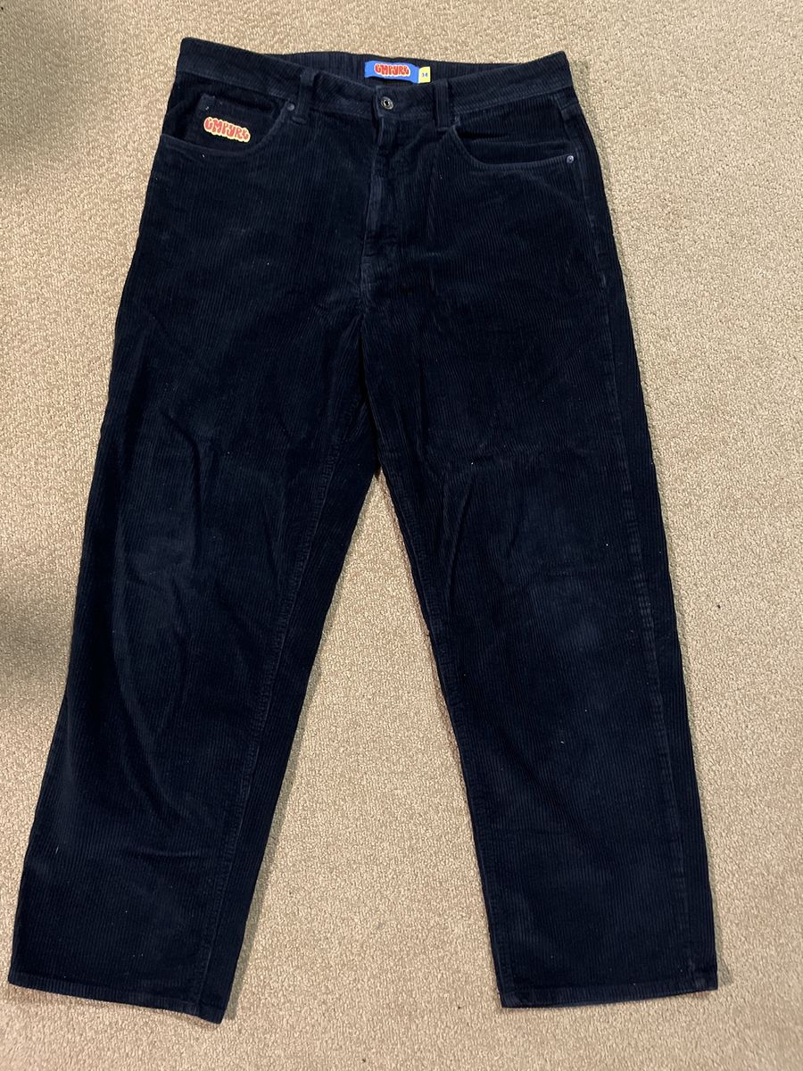 Mens empyre corduroy jeans black size 34 loose fit