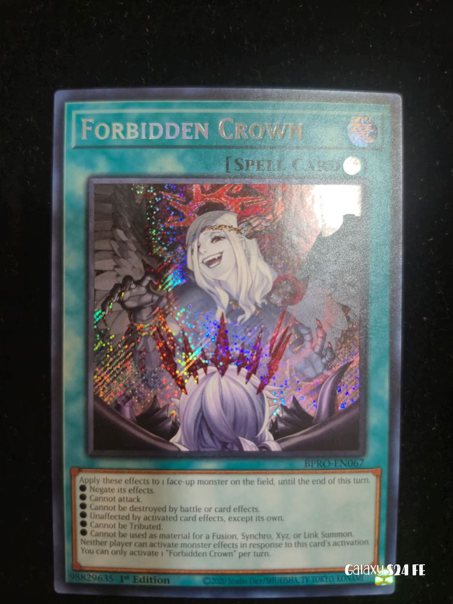 Yu-gi-oh Forbidden Crown spell card 1st edition MINT CONDITION