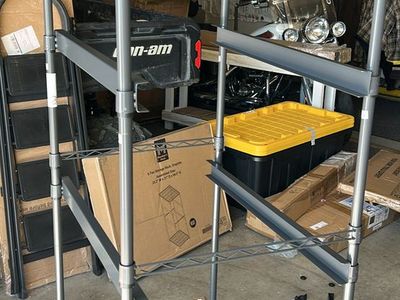 Member's Mark 5-Tier Storage Bin Rack - Durable Metal Shelving Unit, Fits 27-Gallon Totes