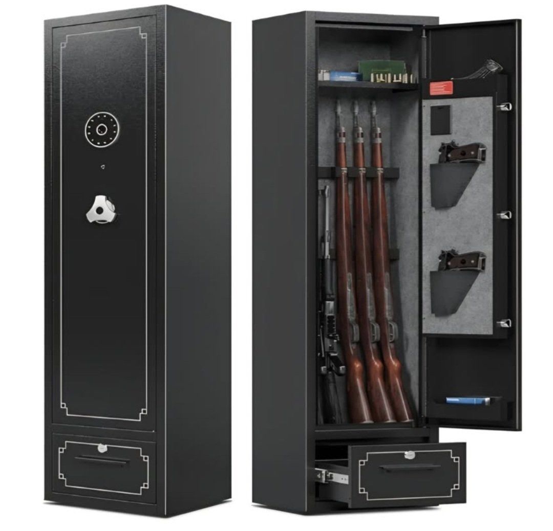 5-6 Safe, Safes for Rifle and Pistols,No Assembly Gun Cabinets,Rifle Safe,Safes for Rifle and Shotguns, Safes & Cabinets with Dr