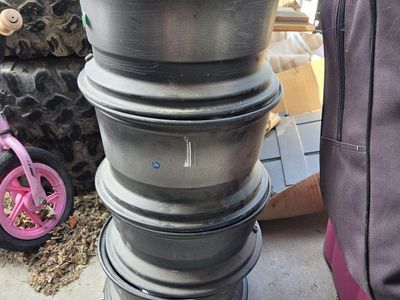 Used 14x8AT Wheels - Set of 4, ET63.5, 4x110 Bolt Pattern - Good Condition