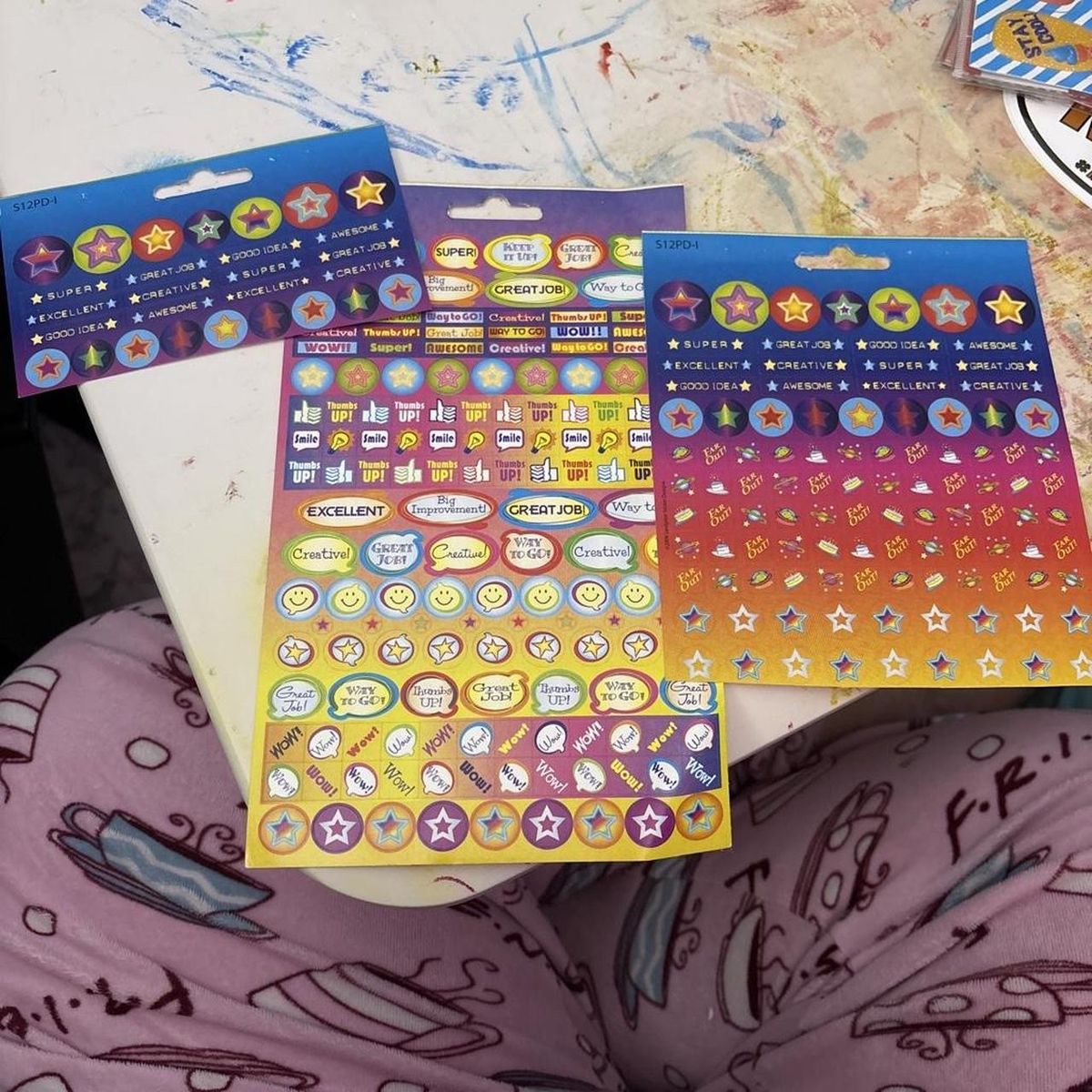 Assorted Sticker Sheets - Stars, Smileys, and Encouragement