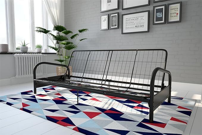 DHP Full-Size Metal Futon Frame – Black (Model FF4187BLKS) – NEW