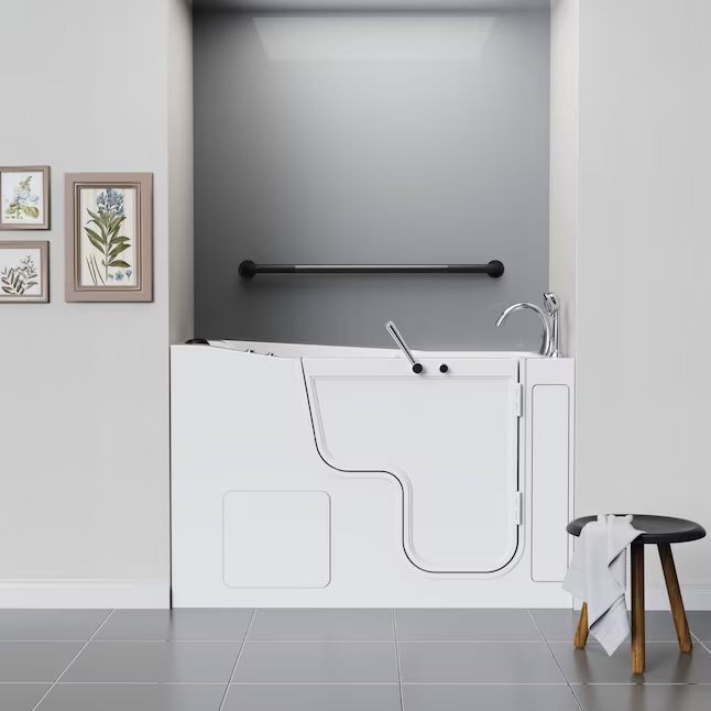 Project Source Concealed Screw 42-in Matte black Wall mount Grab Bar