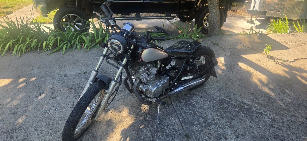 Custom Black & Grey Bobber Style Motorcycle - Unique Build, Ready to Ride
