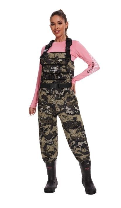 BASSDASH Women Neoprene Chest Waders Desolve Bare