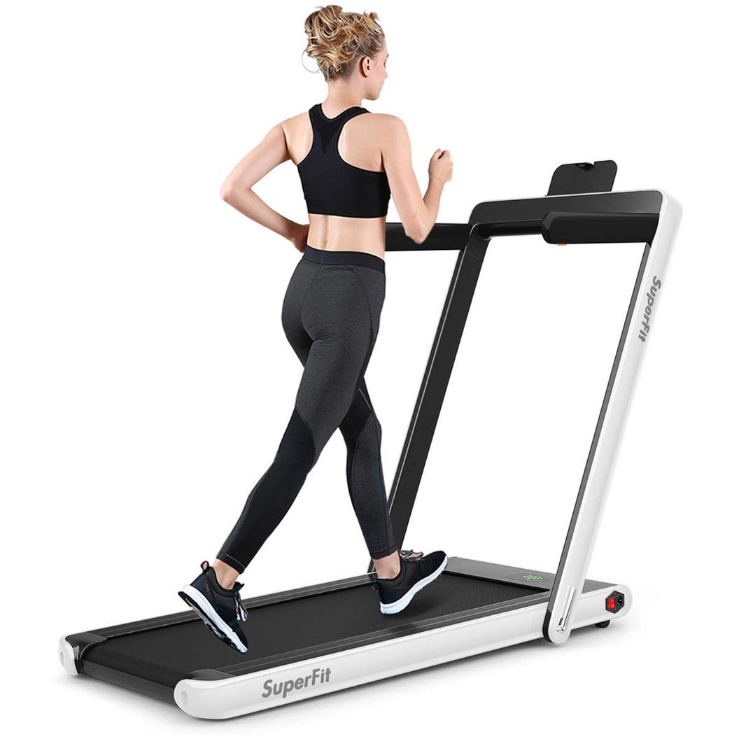 SuperFit Folding Electric Treadmill with Incline - Compact Home Gym Running Machine