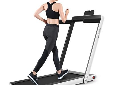 SuperFit Folding Electric Treadmill with Incline - Compact Home Gym Running Machine