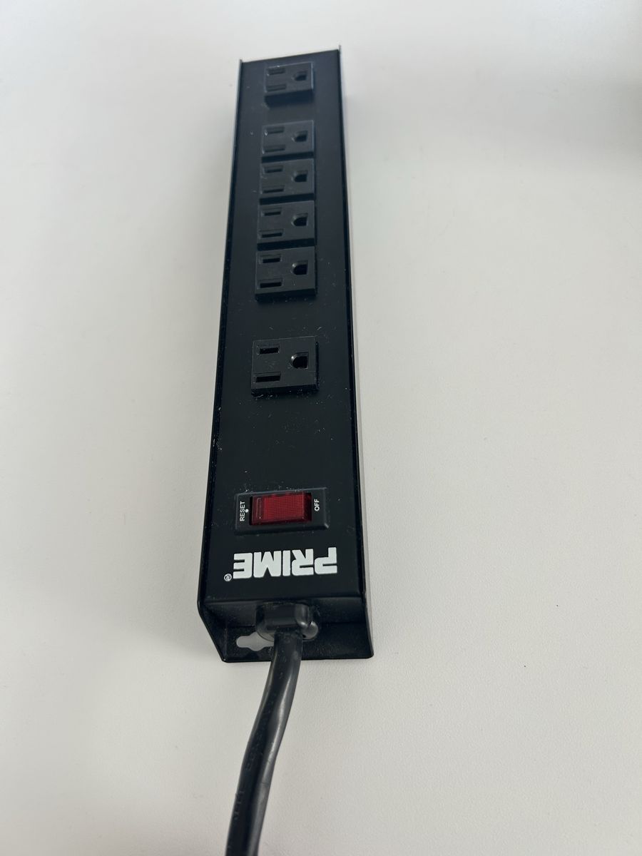 Prime 6-Outlet Metal Power Workshop Surge Protect