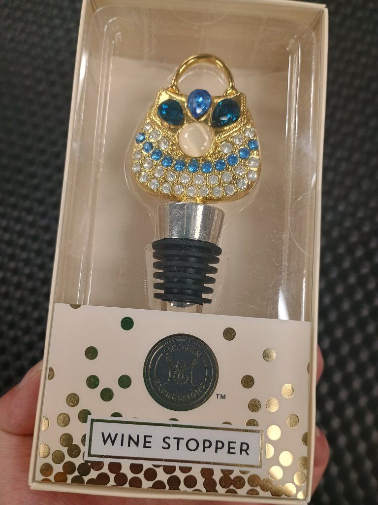 new in box modern expressions wine stopper