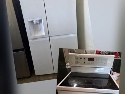 Lg refrigerator and electric stove