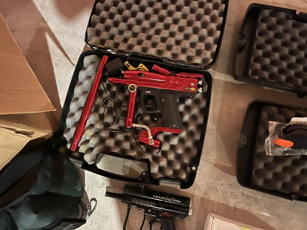 Paintball Gear Lot – 3 Markers, Cases