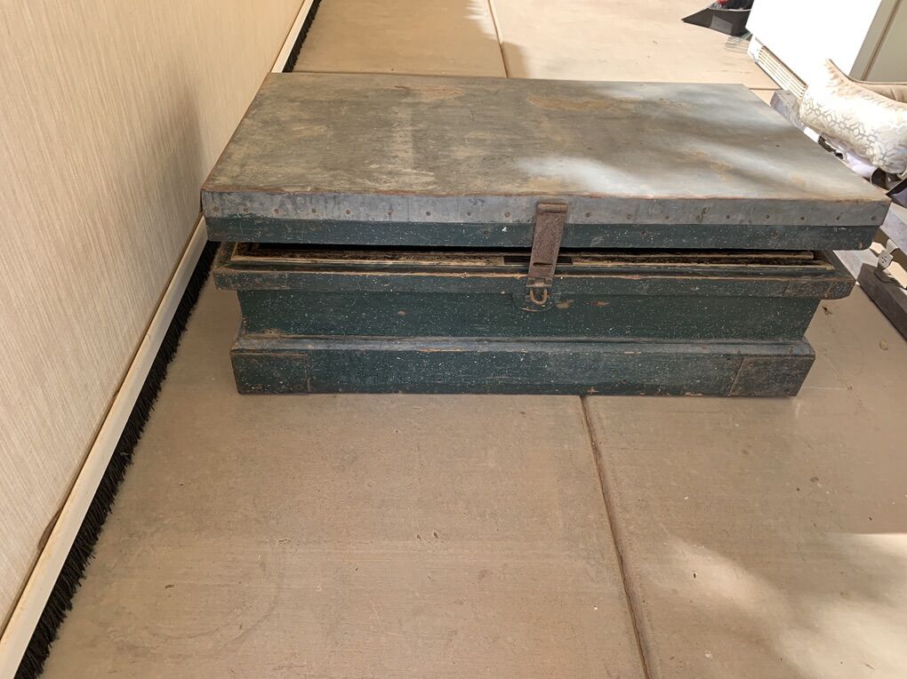 Antique Solid Wood Tool Box