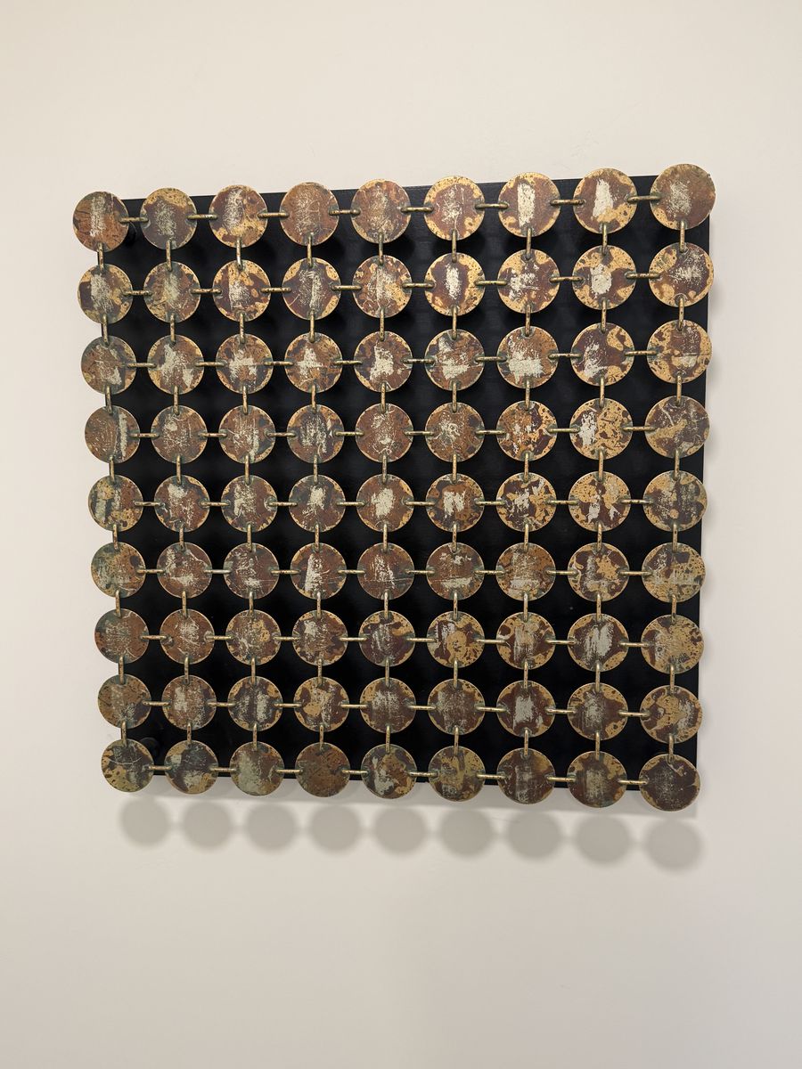 Metal Wall Art — Distressed Disc Panel