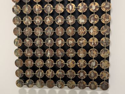 Metal Wall Art — Distressed Disc Panel