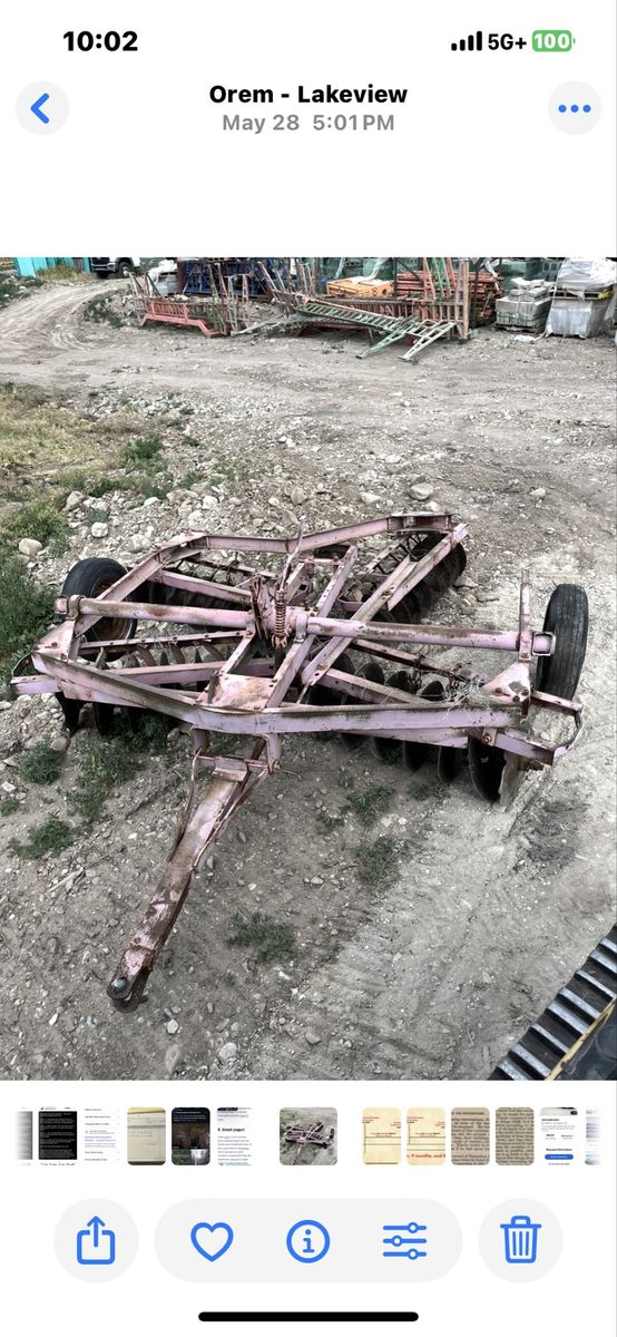 Heavy Duty Industrial Disc Harrow - Farm Implement for Tillage, Ground Preparation