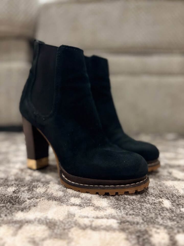Tory Burch stacked heel ankle boots