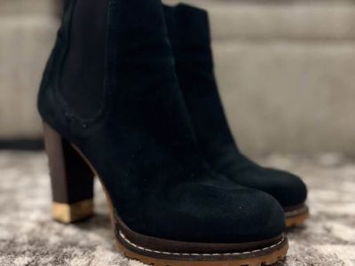 Tory Burch stacked heel ankle boots