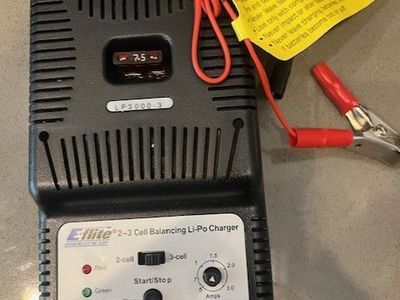 RC Airplane LiPo batteries, chargers, balancers, firewall, 3-blade propellers (P51)