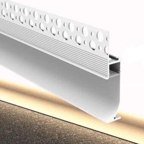 3Pack of 2m White Baseboard LED Aluminum Channel