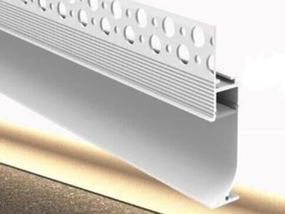 3Pack of 2m White Baseboard LED Aluminum Channel