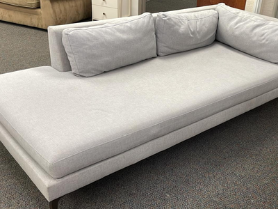 Modern Light Gray Daybed Chaise Lounge with Back Cushions -99" - $100