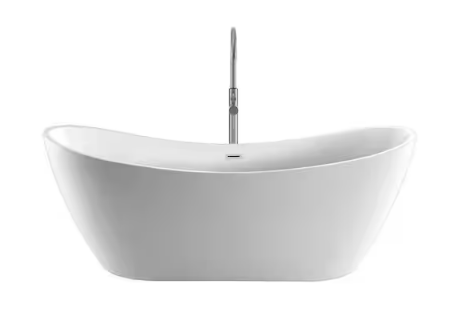 Nyx 72 in. Acrylic Double Slipper Flatbottom Non-Whirlpool Bathtub