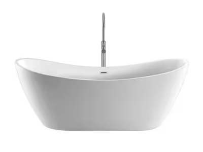Nyx 72 in. Acrylic Double Slipper Flatbottom Non-Whirlpool Bathtub
