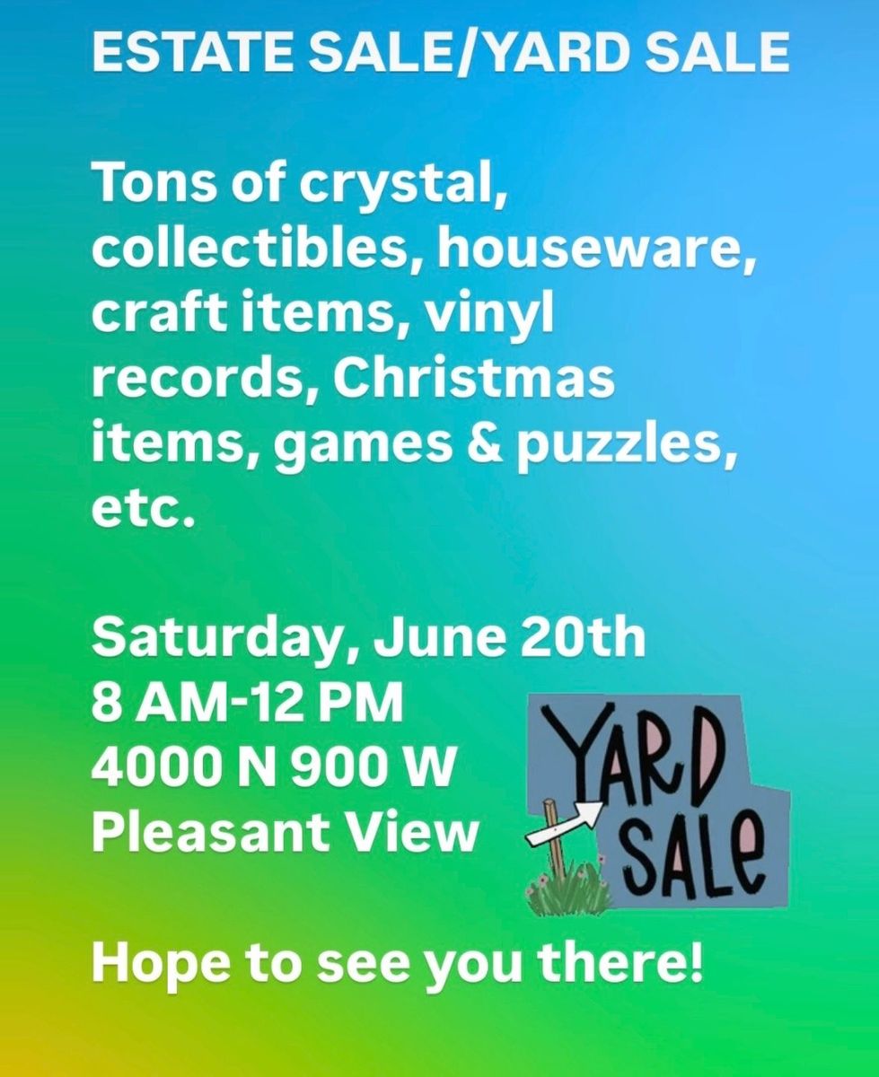 Estate Sale / Yard Sale - Crystal, Collectibles, Houseware, Vinyl Records, Christmas, Games & Puzzles