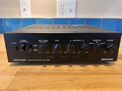 Archer Surround Sound Amplifier Model No. 15-1279A, Black, Dolby Surround