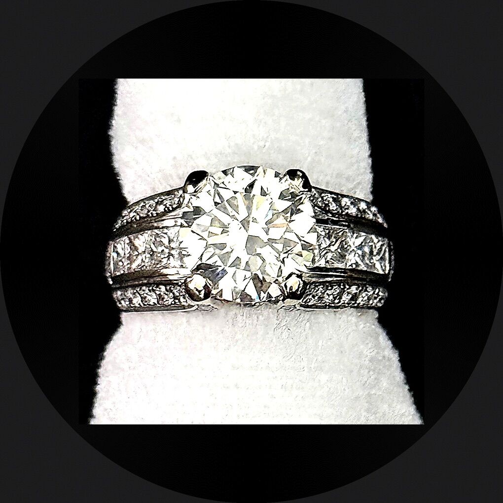 GIA Certified 4.07 Carat Round Diamond Ring