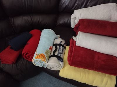 BLANKETS, THROWS and WRAPS individually priced $1 to $5 each.