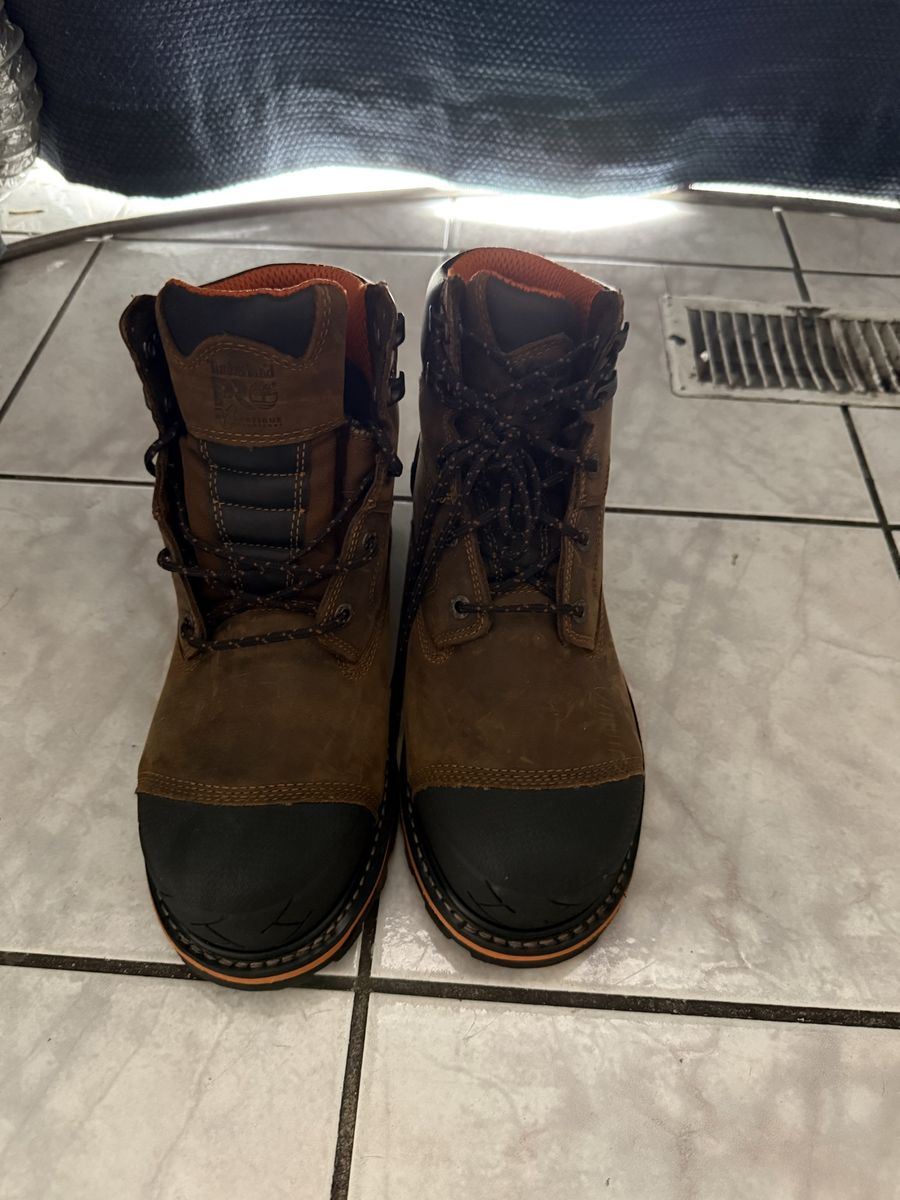 Timberland PRO Men's 9.5M Brown Safety Toe Work Boots TB192615214