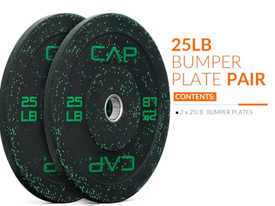 CAP Barbell Rubber Olympic Bumper Plate 25 lb
