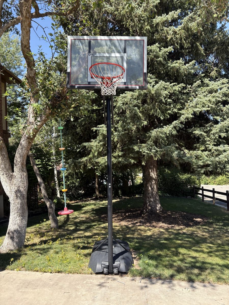 Lifetime Portable Basketball Hoop with Adjustable Height & Steel-Framed Shatterproof Backboard
