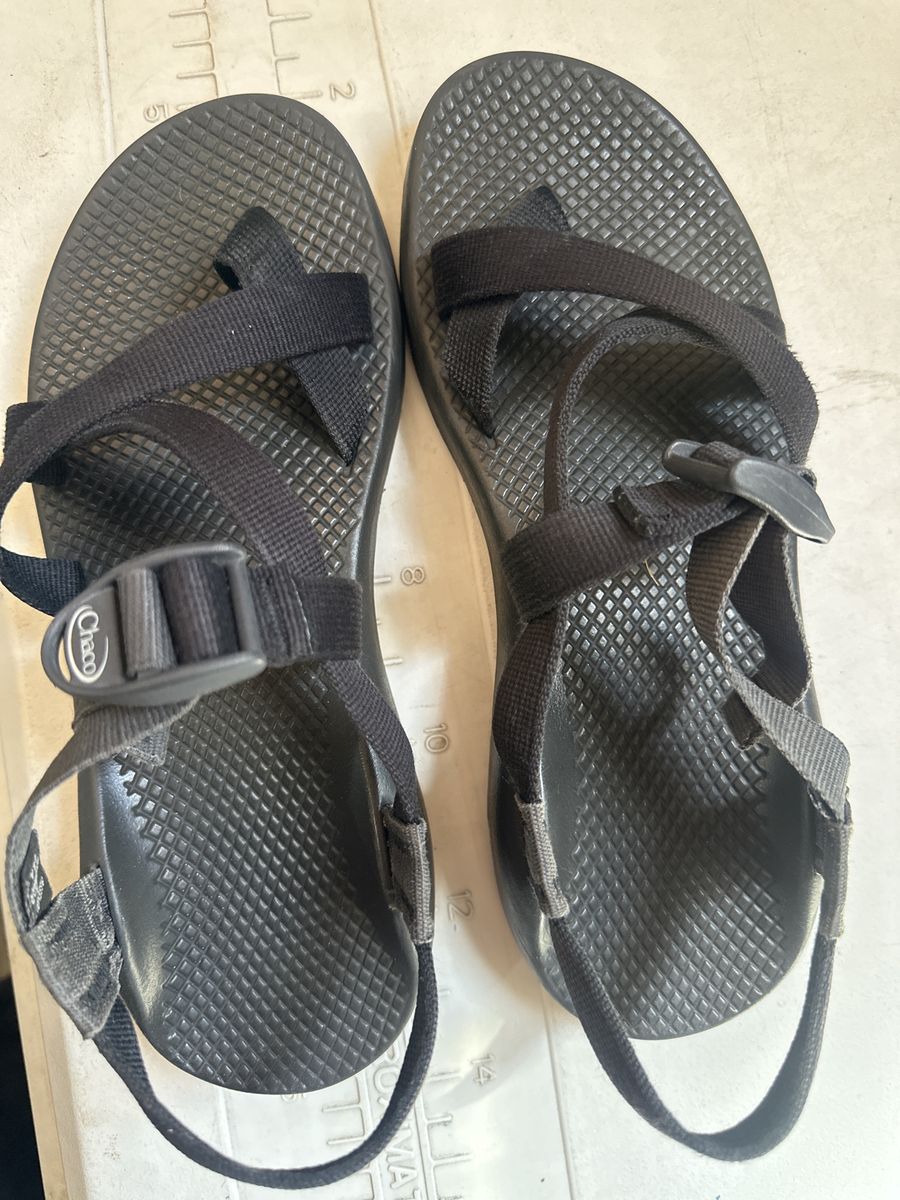 Chaco Classic Vibrant Sole Adjustable Strap Outdoor Sandals Women's Size 10 Black