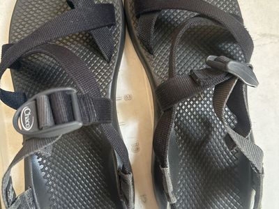 Chaco Classic Vibrant Sole Adjustable Strap Outdoor Sandals Women's Size 10 Black